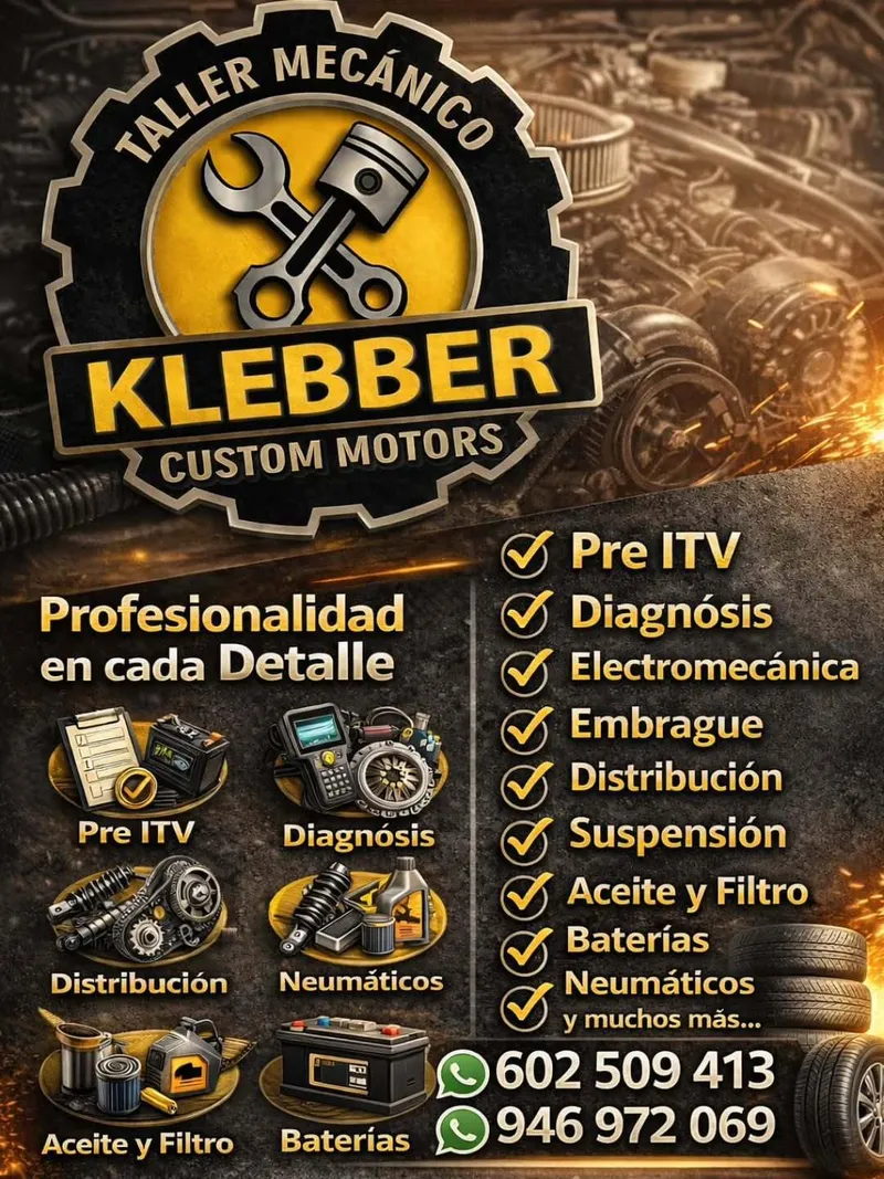Promociones y servicios del taller Klebber Bilbao - mecánica, ITV y mantenimiento